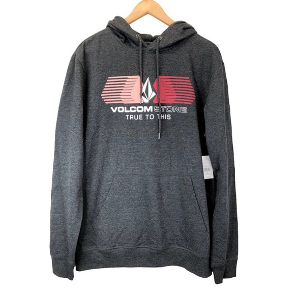 Volcom Other - Volcom "True to This" hooded sweatshirt gray - Men's Large